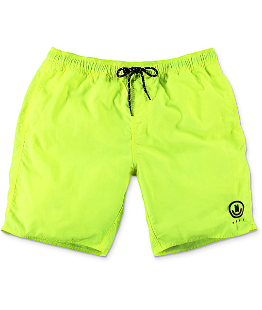 Neff Neon Yellow Nylon 19" Board Shorts at Zumiez PDP
